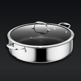 Hybrid Deep Sauté Pan with Lid, 10-QT