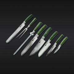 Damascus Steel Knife & Carving Set, 8-pc