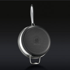 Hybrid Deep Sauté Pan with Lid, 3.3-Qt