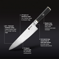 Master Series Damascus Steel Knife Set, 6-pc